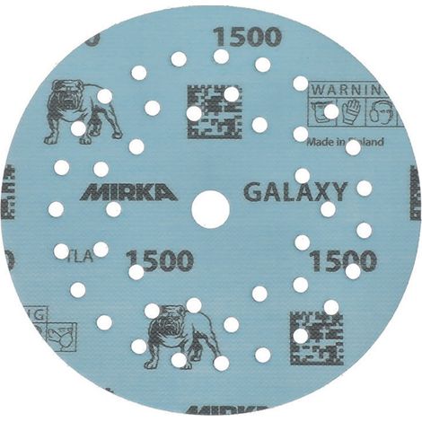 Mirka disque abrasif GALAXY Grip Multifit ( 4000845338 ) 125 mm grain 1500 céramique/corindon nombre de trous 72 50 pièces