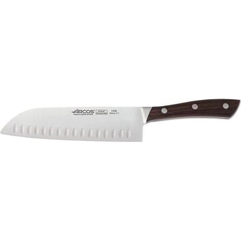 Santokumesser Arcos Natura 155810 in Nitrumstahl, Mango in Palisander und 18 cm in Klinge im Etui