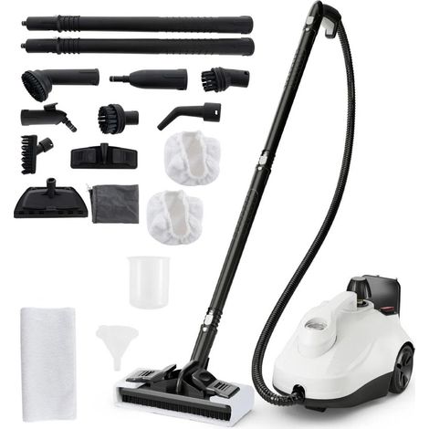 Pulitore a vapore portatile 36 x 26 x 23 cm pulizia potente e veloce moderno PP bianco 200012910