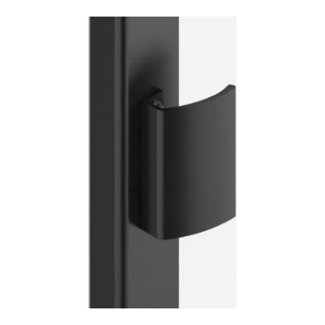 Poignée de tirage incurvée pour portail - aluminium - noir - hauteur 150 mm - TIRARD