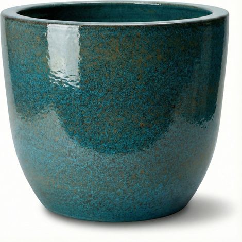 Provencelia Blumentopf Lancelot Ø29 cm Höhe 26 cm frostbeständig, keramisch, handgefertigt, Stahblau