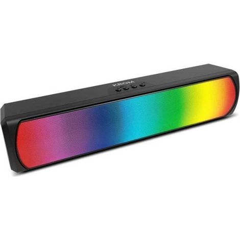 KROM K-Pop- Barre de Son 2x3 RMS, Son stro, Bluetooth, Emplacement pour Carte TF, LED RVB, USB, Connexion auxiliaire Jack 3,5 mm, (1/4)