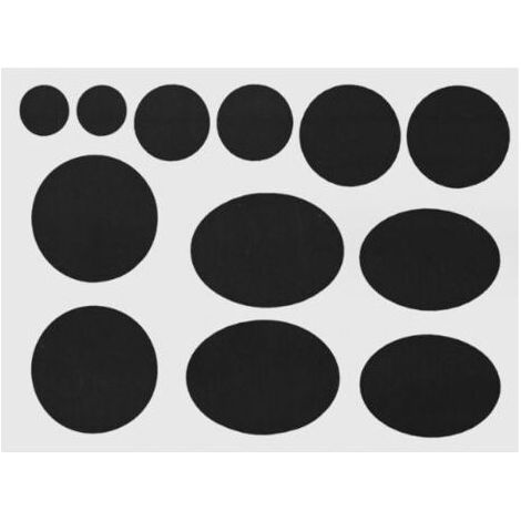 Lot de 2 patchs de réparation pour doudoune, tissu en nylon noir, autocollants, lavables, imperméables, pour vêtements, sacs de couchage, tentes (rond) (1/4)