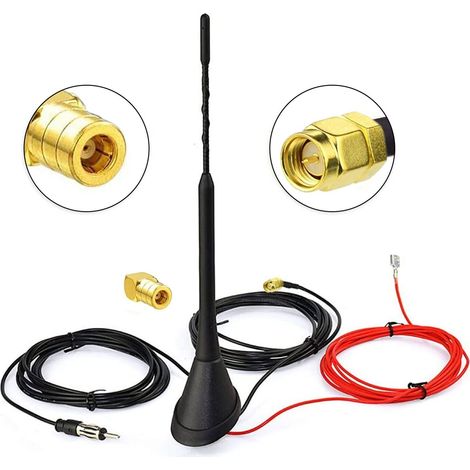 Antenne Toit DAB+ FM - Amplificateur Intégré - Connecteur DIN SMB - Compatible Véhicule (1/5)