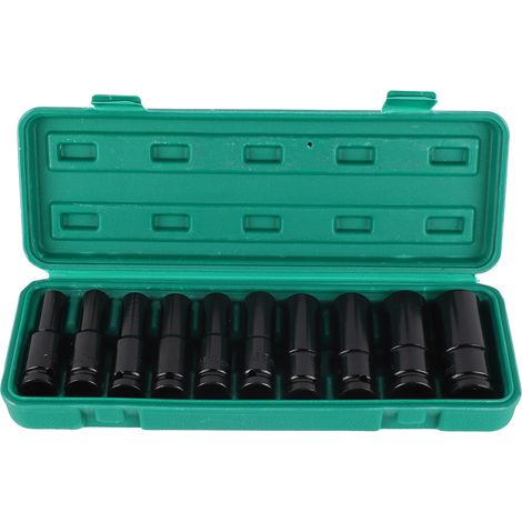 Jeu de douilles pour clé électrique, douille hexagonale interne de grande taille, clé à chocs, visseuse électrique à six pans creux, jeu de douilles allongées, jeu de 8 pièces, 32 mm (1/5)