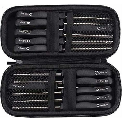 Ensemble de 12 outils de réglage de carburateur et tournevis de réglage pour moteur à 2 temps, pour débroussailleuses, tronçonneuses Poulan, Husqvarna, STHIL, Echo.- (1/3)