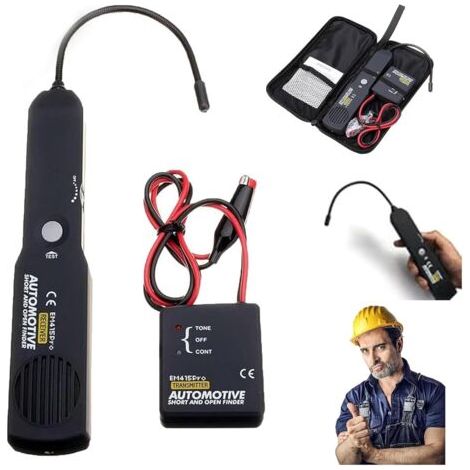 Em415pro Traceur de câble électrique, détecteur de circuit ouvert et court, testeur de circuit automobile, outil de diagnostic de circuit de voiture numérique DC 6-42 V, détecteur de circuit et kit de