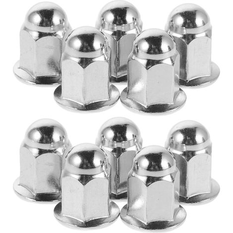 Écrou de Raccordement de Tige Filetée Cylindrique 10 Pièces Métal Argenté, Forme Ronde, Remplacement pour Tige de Presse à Eau, Usage sur Seaux de Lavage et Roues de Seau (1/5)