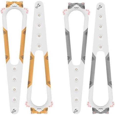 QORVA-Loquet De Support De Porte Pour Chat,4 Trous Réglables Pour Empêcher Les Chiens d'Entrer 4 Supports De Porte Pour Animal De Compagnie Pour Chambre (1/4)