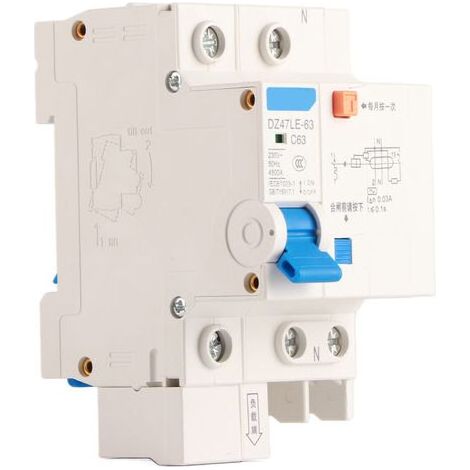 DZ47LE63 1p N C63 Disjoncteur différentiel différentiel 230V 63A 30mA (1/4)
