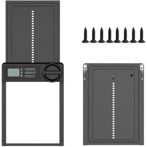 BUNTHAUS Automatische Hühnerstalltür mit programmierbarem Nacht-/Morgentimer per App, aus Aluminiumlegierung gefertigt, wasserdichtes LCD-Display, elektrisch betriebene Hühnerstalltür