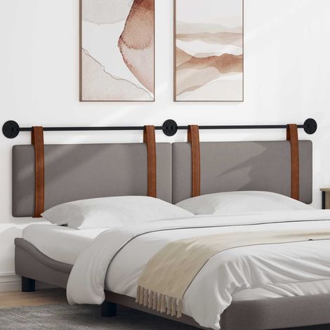 vidaXL Tête de lit suspendue Taupe PU antique (1/5)