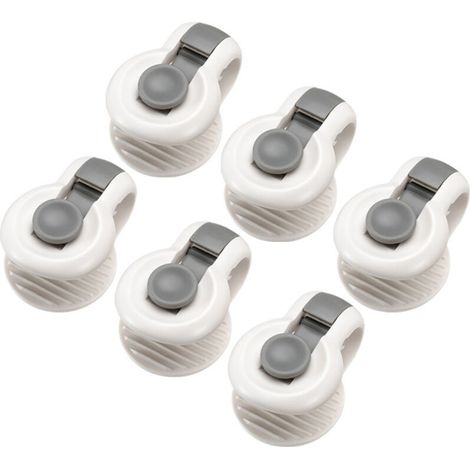 Lot de 6 housses de couette avec attaches à épingles sans angle pour couette, support anti-mouvement, clips pour housse de couette, accessoires de literie, gris (1/5)