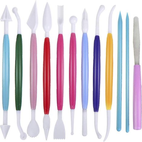 Set di 12 strumenti per modellare, scolpire e incidere su ceramica. (1/5)