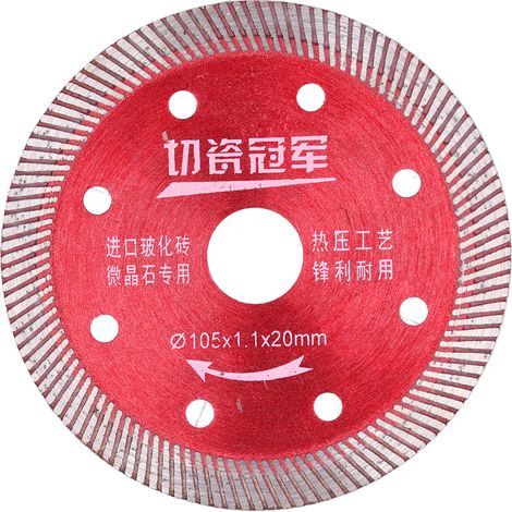 Disque diamanté industriel de coupe pour carrelage, meule à tronçonner, lame de sciage céramique. (1/5)