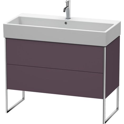 Meuble sous-vasque XSQUARE 731x984x460mm Satin aubergine