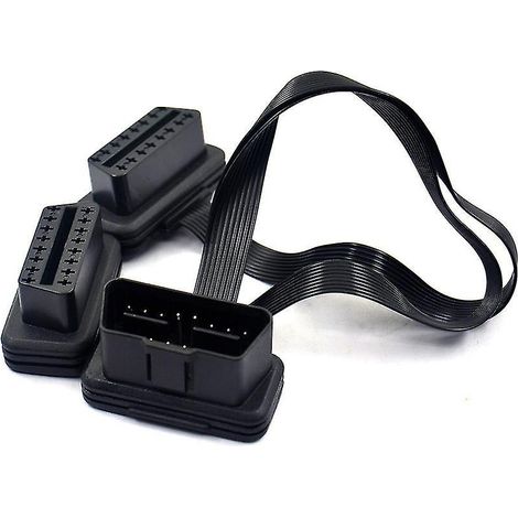 Câble de conversion OBD2 Elm327 (1-2) avec connecteurs mâle 16 broches vers femelle 16 broches. Adaptateur de diagnostic OBD II pour ordinateur de bord, GPS et autres appareils. (1/5)