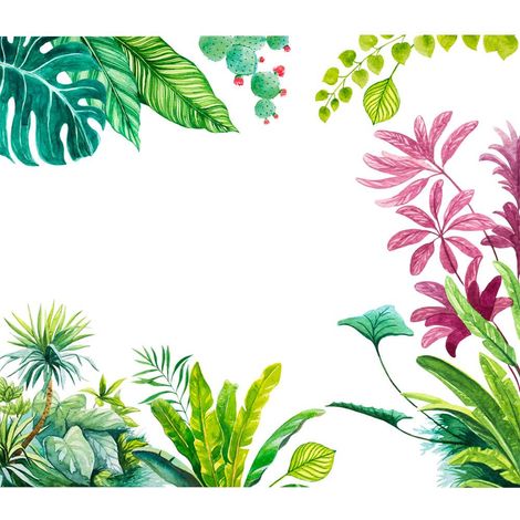Sticker mural décoratif représentant une grande feuille verte en forme de dos de tortue, idéale pour le salon, la chambre ou la chambre d'enfant. (1/5)