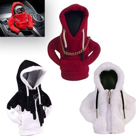 Cappuccio per leva del cambio, copri leva del cambio con cappuccio, copri leva del cambio universale, accessori per auto, accessori per interni, copertura universale con catena (1/5)
