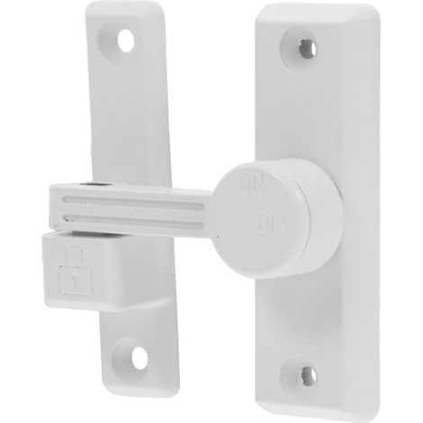 verrou porte coulissante Blanc 90° et 180° (1/5)