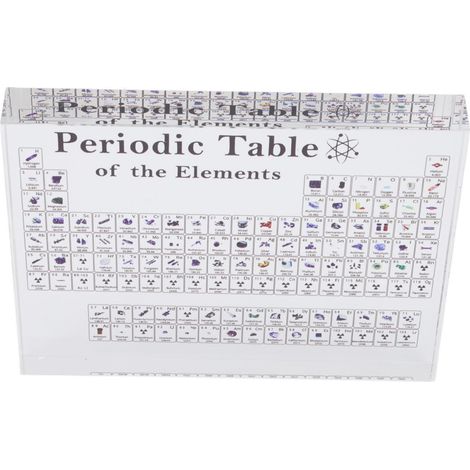 Periodensystem der Elemente aus schwarzem Acryl, dekorative Buchstaben für Kinder, Chemie-Schulmaterial, kleine Dekoration für Zuhause (1/5)