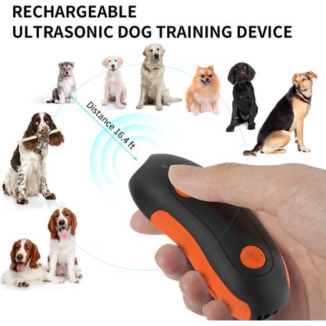 Decdeal Dispositif de contrôle de l'écorce de chien un-trasonique dissuasif avec un pointeur léger pour les chats petits chiens moyens moyens (1/5)