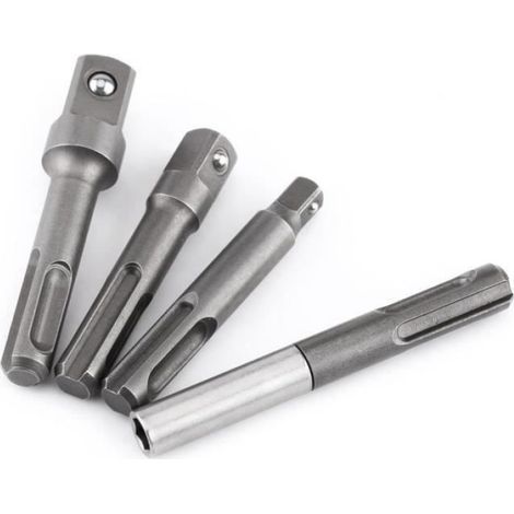 Porte-Embouts SDS-Plus - Extension de Vissage Magnétique - Pour Perceuses et Tournevis Électriques - 4 Pièces (1/3)