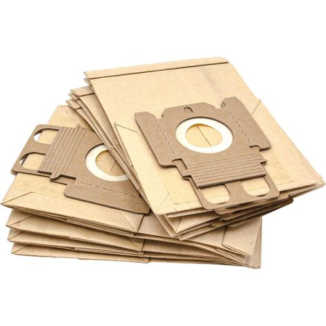 vhbw 10x sacchetto compatibile con Miele Swing H1 aspirapolvere - tipo K 20,9cm x 13cm color sabbia