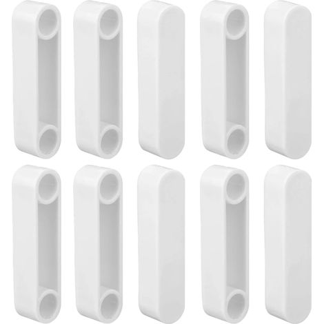 Embouts de tringle à penderie en plastique, lot de 10, pour présentoirs de magasin et organisation à domicile (1/5)