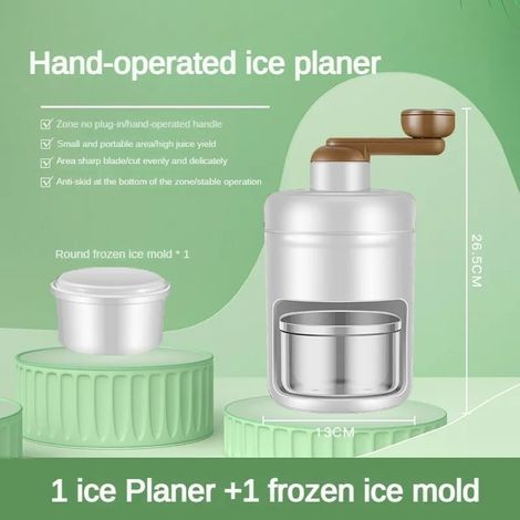 Elektrischer Eiscrusher mit zwei Klingen (200 ml), professioneller Slush-Eis-Grinder mit kostenloser Auffangschale für selbstgemachte Frozen Drinks (1/5)