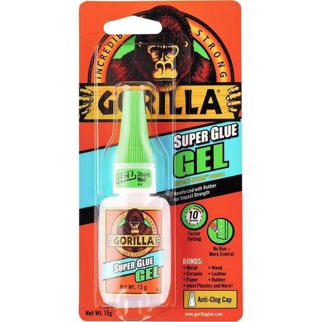 Gorilla Fast-Setting Adhesive 2-Pack 2 x 3 g Tubes, Impact-Resistant