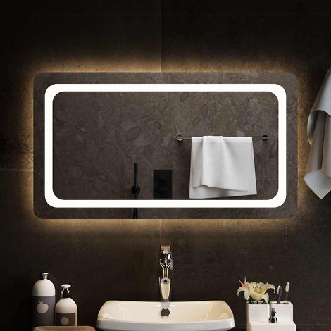 Miroir de salle de bain LED 90x50 cm