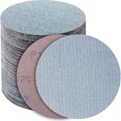 Disques Abrasifs 125 mm, 50 Pièces Filet Céramique Crochet et Boucle, Grain 120 Pour Meulage et Polissage du Bois et Métal (1/5)