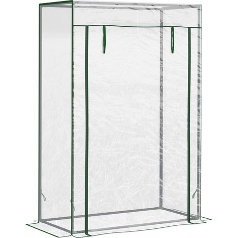 Serre de jardin à tomates acier thermolaqué vert PVC transparent (1/5)