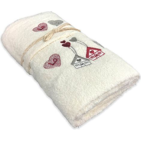 ENSEMBLE DE SERVIETTES TYROLIENNES TYROLIENNES LOVE crème
