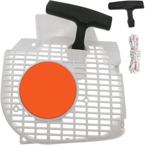 Pair Ensemble de lanceur à rappel pour STIHL 021 023 025 MS250 MS230 MS210 tronçonneuse remplace 1123 080 1802, avec poignée de démarreur et corde de rechange (1/5)