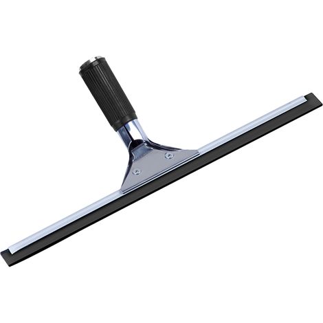Raclette extensible en acier inoxydable avec lame en silicone antidérapante de 35 cm (13,8 po) pour portes de douche, fenêtres, miroirs et pare-brise (sans manche) (1/2)