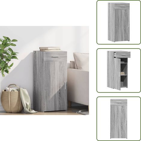 Sideboard Grau Sonoma 40x42,5x93 cm Holzwerkstoff - Schreibtisch - Regal - Sideboard - Wohnraumgestaltung - Holz Sideboard (1/5)