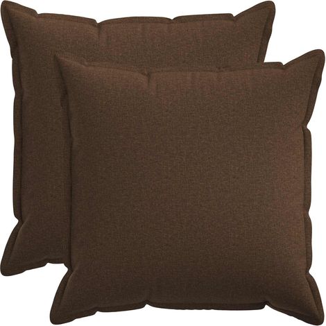 vidaXL Funda de almohada 2 pcs HOUTEN Marrón 80 x 80 cm Lino Sintético (1/5)