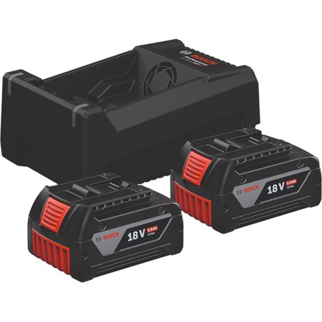 Bosch GBA 18V 5,0Ah Set Starter Set ( 1600A03CH1 ) GAL 12V/18V-80 Professional Ladegerät 8 A + 2x GBA 18V 5.0Ah Akku 18 V 5,0 Ah (1/5)