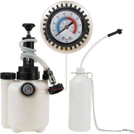 3L Purgeur de Frein Voiture/ Purgeur de Liquide de Frein/ avec Adaptateur E20/ Pression de Service de 10-30 PSI (1/5)