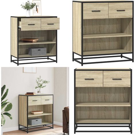 vidaXL Sideboard Sonoma-Eiche 68x35x76 cm Holzwerkstoff (1/5)