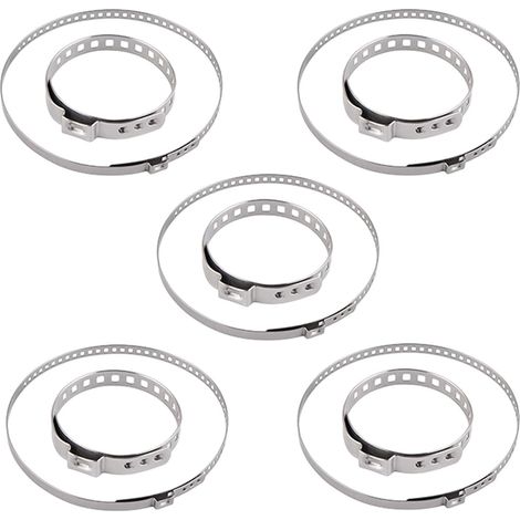 Lntyq 10pcs Collier de serrage de soufflet d'essieu Ajustable, Collier Soufflet Cardan En Acier Inoxydable Jeu de Pinces à Joint CV, véhicule pinces réglables Kit(5 Petites et 5 Grandes)