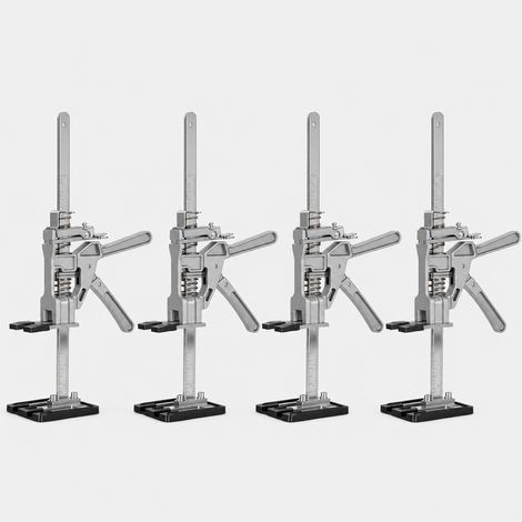 Jiubiaz Möbelheber Set 4 Stück, verstärkter Montageheber mit Skala, fein einstellbar 0-23 cm, für Möbel und Platten, bis 150 kg (1/5)