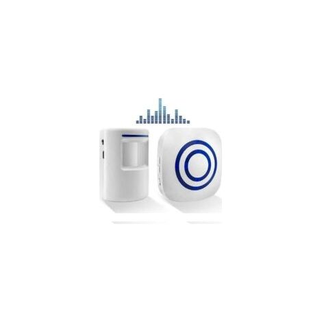 Kabelloses elektrisches Türklingel-Set mit 1 Empfänger und 1 PIR-Bewegungsmelder, Besucheralarmsensor, Sicherheitsalarm - Crezuo (1/4)