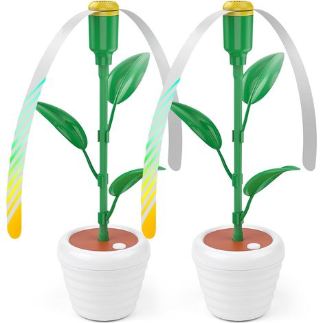 2 pièces Fliegenwedler Insektenabwehr Ventilator, Fliegenventilatoren pour Tische avec Schalter, Hängender Fliegen (1/5)