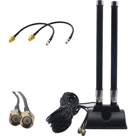 Antenne für 5G-CPE-Router, Hochleistungsantenne (46 dBi) mit LTE-SMA-Stecker, externes 5G-Verlängerungskabel, Antenne mit Magnetfuß
