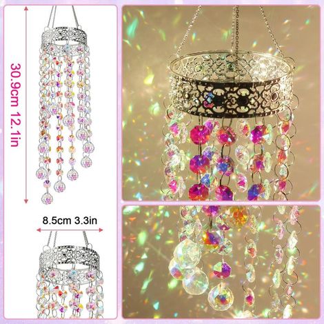 Kristall-Sonnenfänger, Prismenanhänger, bunter Kristall-Sonnenfänger, Sonnenfänger-Anhänger, Kristall-Sonnendekoration, Kristallornament, Regenbogen-Hängeanhänger für Fenster und Garten (1/5)