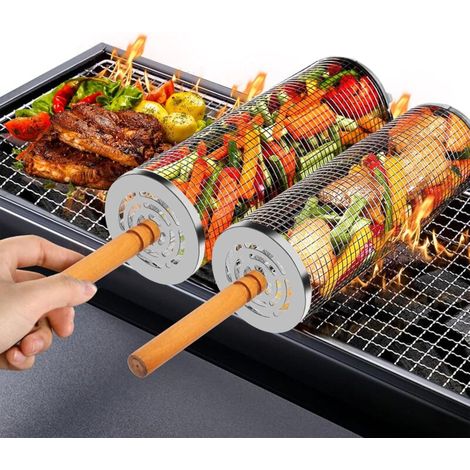 Panier à grillades en accessoires de 2 pièces acier inoxydable (1/4)