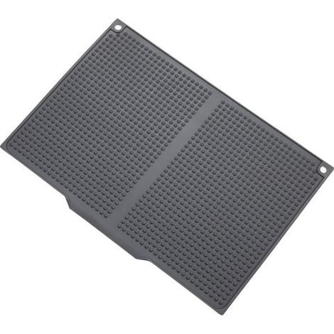 Silikon-Wasserablaufmatte, 45 x 31 cm, wärmeisolierend, geeignet für private und gewerbliche Küchen, schwarz (1/5)